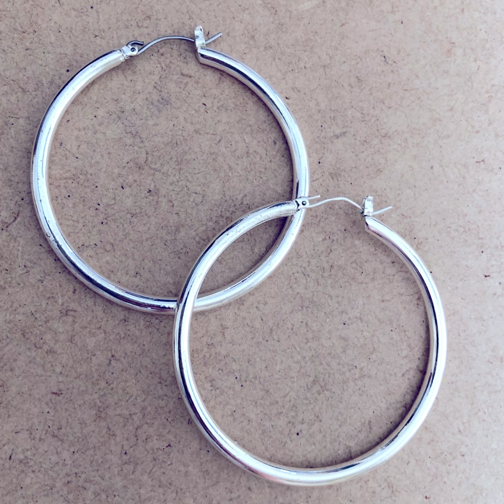 Silver Hoop Earrings